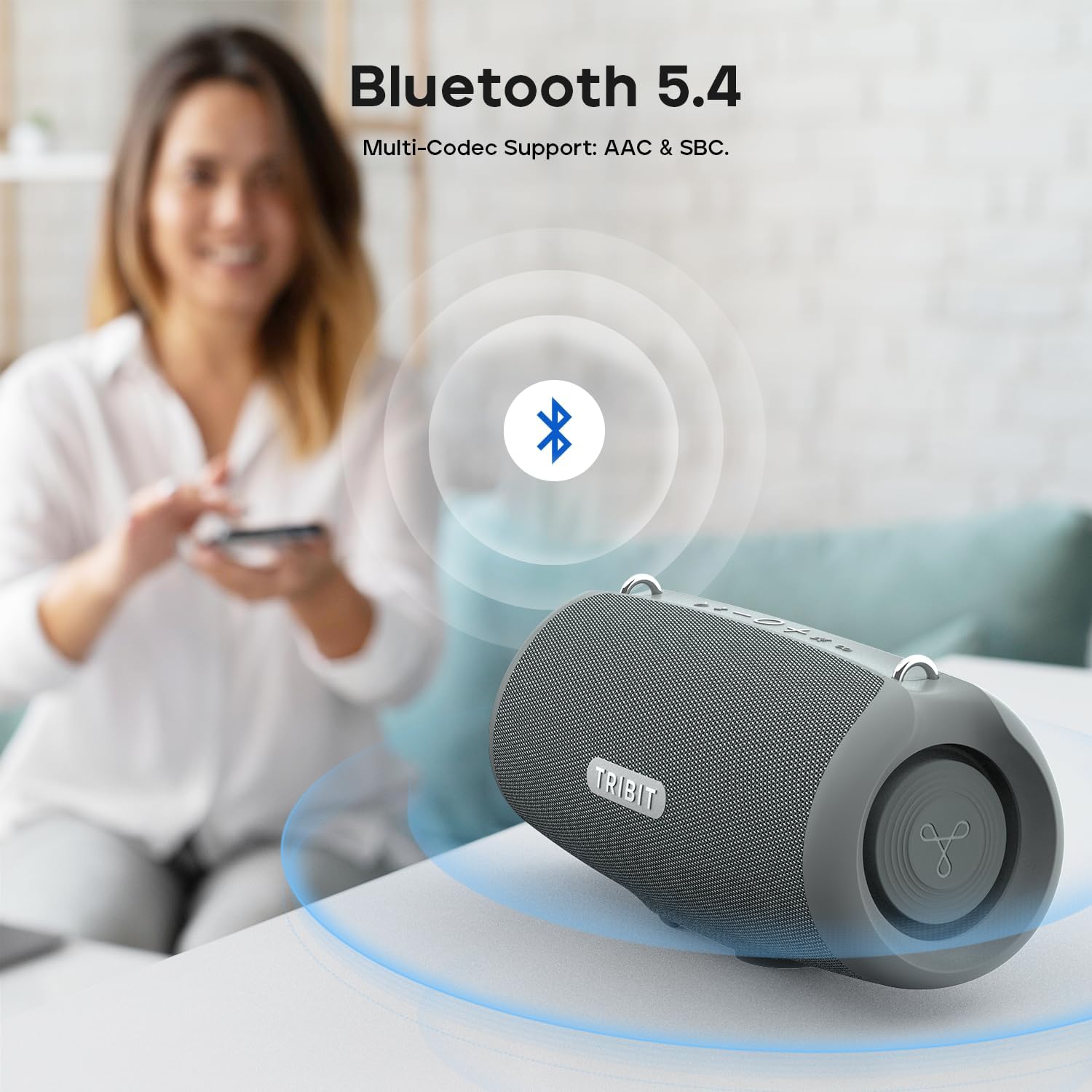 TRIBIT StormBox Lava Portable Bluetooth Speaker - Gray