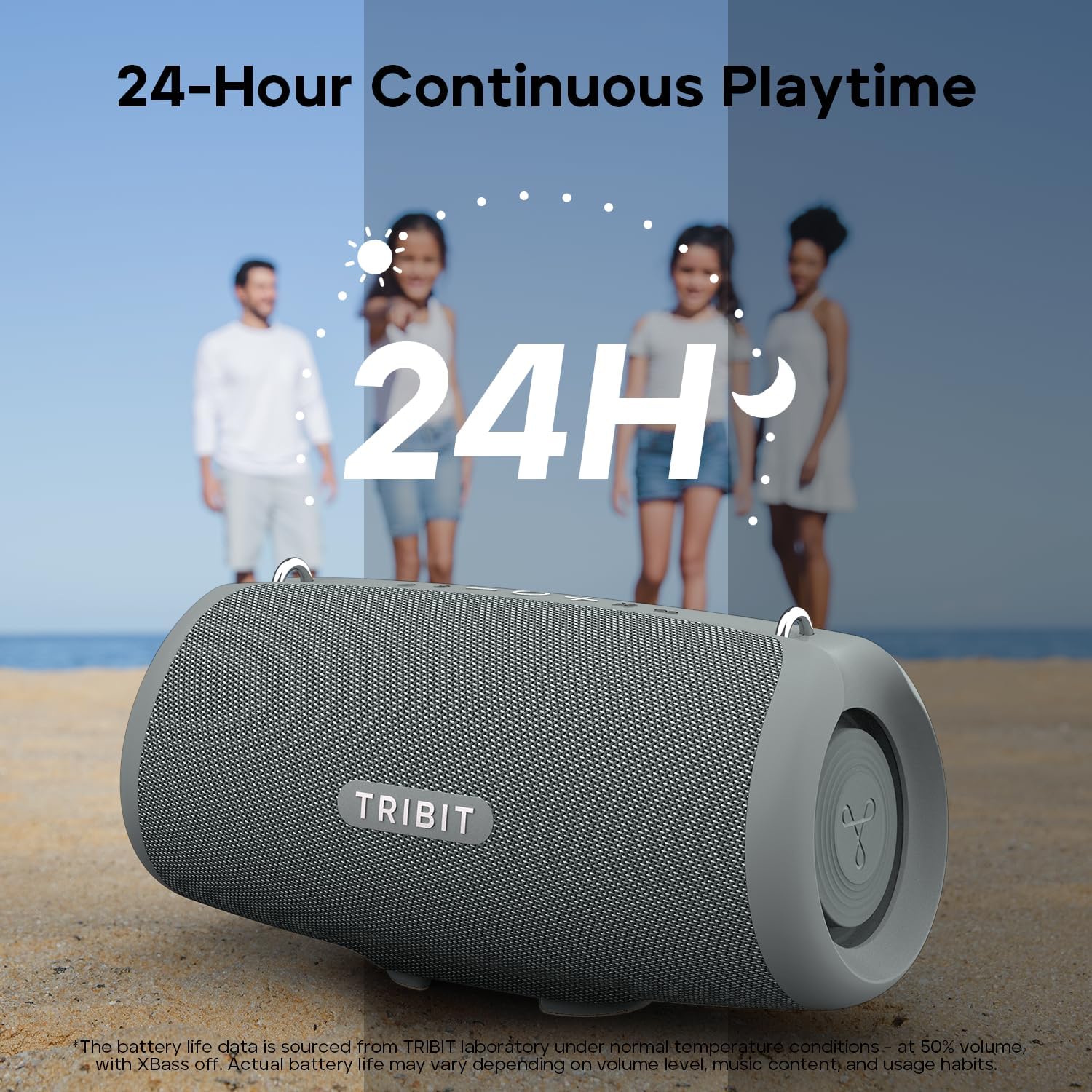 TRIBIT StormBox Lava Portable Bluetooth Speaker - Gray