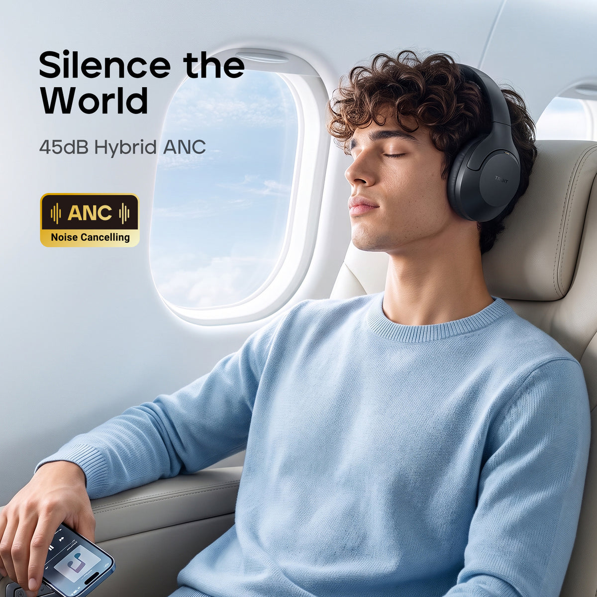 TRIBIT QuietPlus 81 Wireless Over-Ear Headphones