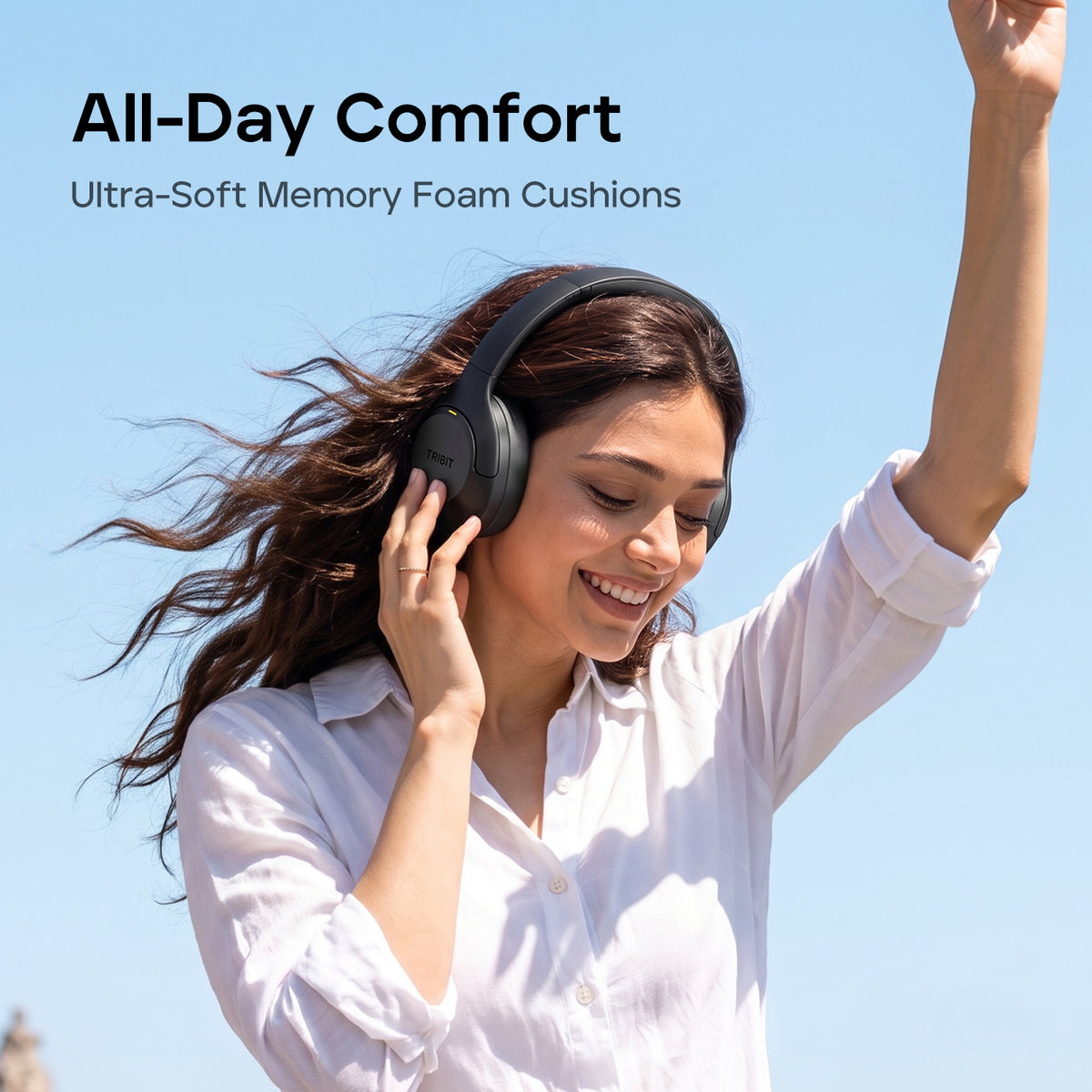 TRIBIT QuietPlus 81 Wireless Over-Ear Headphones