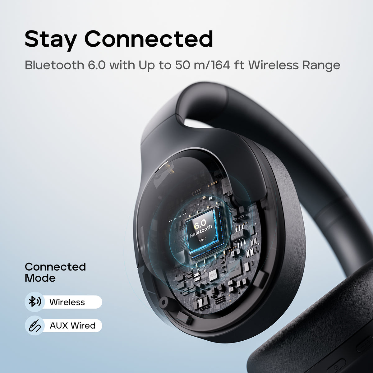 TRIBIT QuietPlus 81 Wireless Over-Ear Headphones