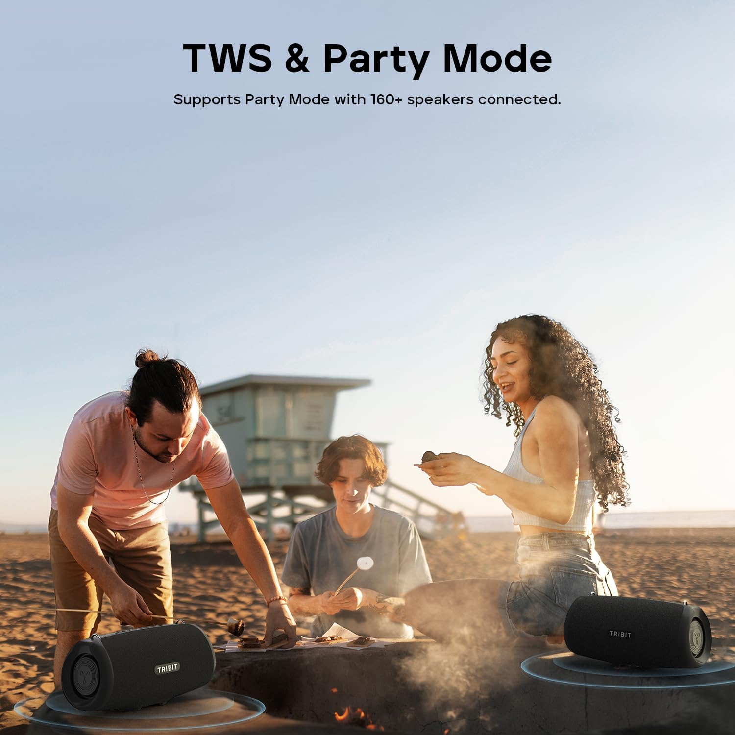 TRIBIT StormBox Lava Portable Bluetooth Speaker - Gray