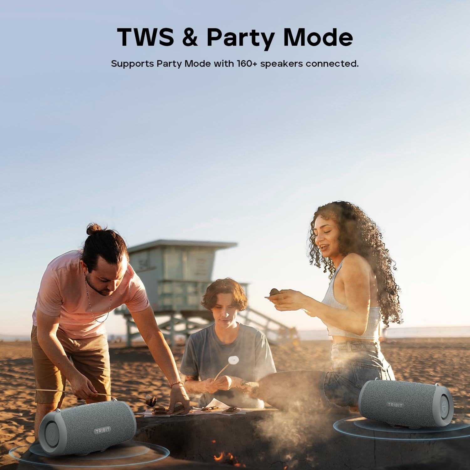 TRIBIT StormBox Lava Portable Bluetooth Speaker - Gray